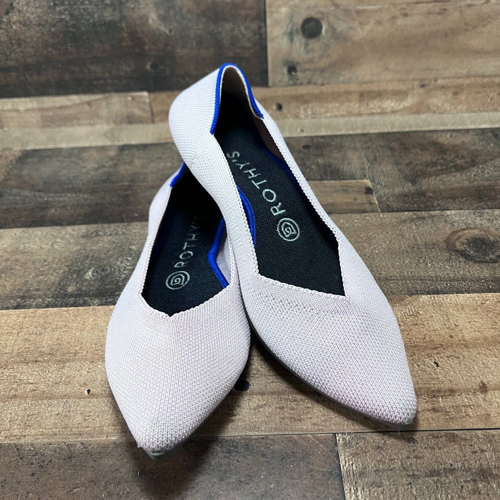 Rothy's Pink Point Toe Flat Sz 7